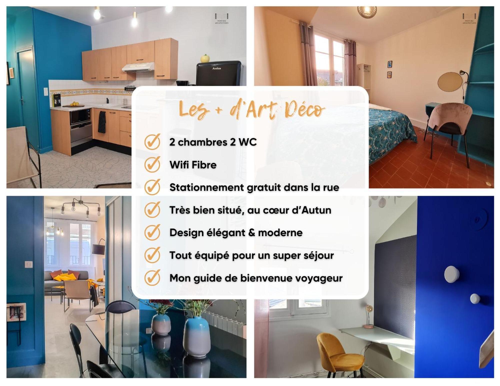 Art Deco Apartment Autun Bagian luar foto